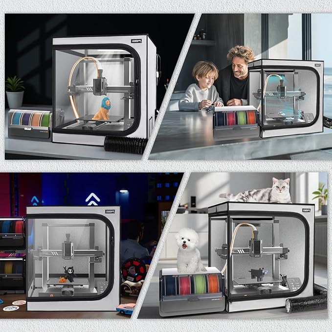 3D Printer Enclosure with Ventilation Kit for Anycubic Kobra 3/3 V2 Combo/Flashforge AD5X 3D Printers,Fireproof & Dustproof Noise Reduction 3D Printer Cover with USB LED Lighting System-580*650*650mm - Image 9