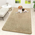 OLANLY Dog Door Mat for Muddy Paws 59x32, Absorbs Moisture and Dirt, Absorbent Non-Slip Washable Doormat, Quick Dry Chenille Mud Mat for Dogs, Entry Indoor Entryway Carpet for Inside Floor, Beige by OLANLY
