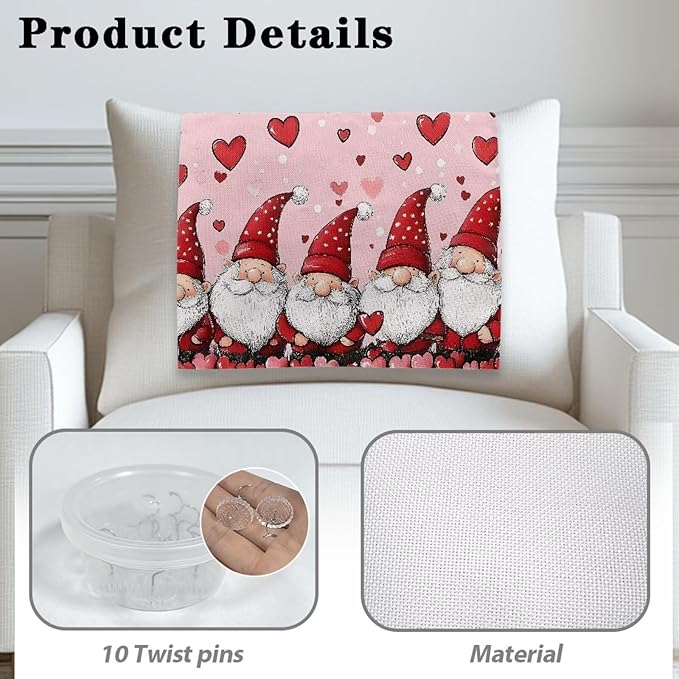 Valentine's Dwarf Headrest Cover for Recliner Chair Well Fitted Headrest Protector Wear Resistant Furniture Protector Machine Washable - Image 3