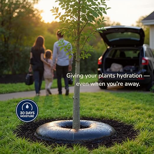 Smart Plant Watering Mat 24'' – Auto Tree Watering & Slow Release 30-Day Hydration | Vacation Plant Watering Device with Humidity Mat for Indoor Plants, Herbs & Small Trees (1 Mat/Pack) - Image 2