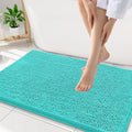 Smiry Luxury Chenille Bathroom Rugs 34x21, Extra Soft and Absorbent Shaggy Bath Mat, Machine Washable, Non-Slip Plush Carpet Runner for Tub, Shower, and Floor, Home Decor Accessories, Turquoise by Smiry
