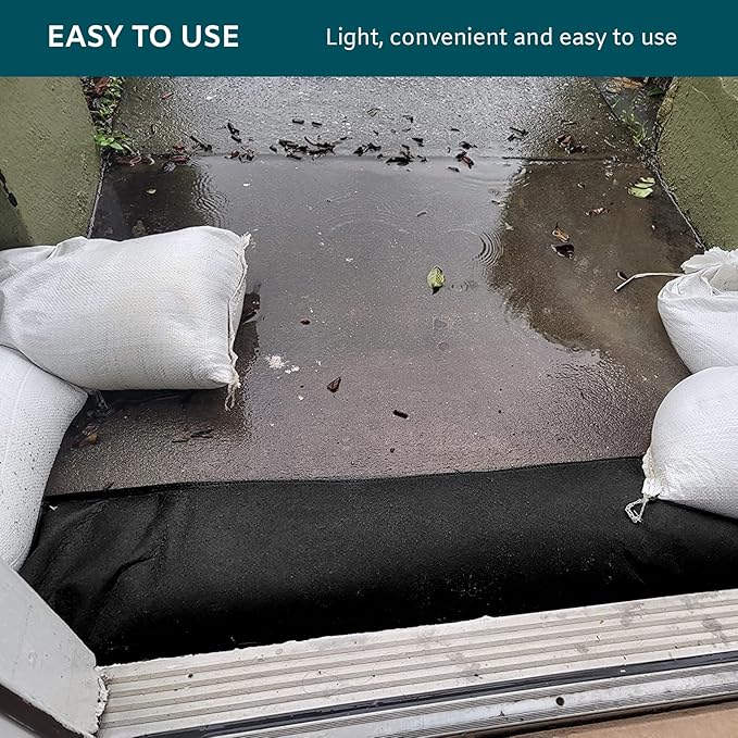 4Pcs 5FT Water Activated Flood Barriers for Garage and Home Doors, Sandless Sandbag for Rain Water Control, Easy to Use (5ft, 4Pack) - Image 3