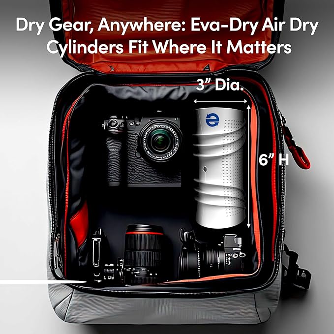Eva-Dry EDV-365 Air-Dry System – Renewable Dehumidifier with Dual Cylinders, Rapid 2-Hour Renewal, and Color-Changing Indicator – Ideal for Closets, Safes, Boats, and Small Spaces - Image 2