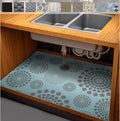 AiBOB Waterproof Under Sink Mat, Absorbent Quick Dry Sink Liners Protect Cabinets, Durable Shelf Liners, Slip Resistant and Non-Adhesive, 24X36, Blue/Grey by AiBOBGoodValueChairmatforFloorProtection