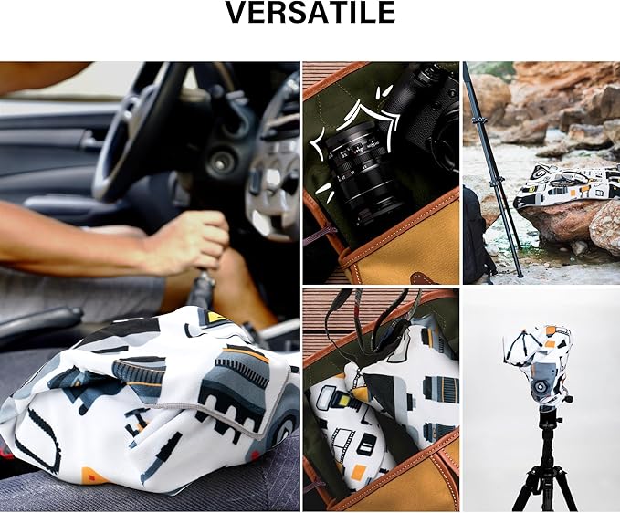 Camera Wrap, Anti-Scratch Lens Protective Wrap pouche, Magic Self-Adhesive Cloth, Universal Storage Cloth for DSLR, Smartphones, Laptops, electronics,Cosmetic,whatever you need to protect - Image 7