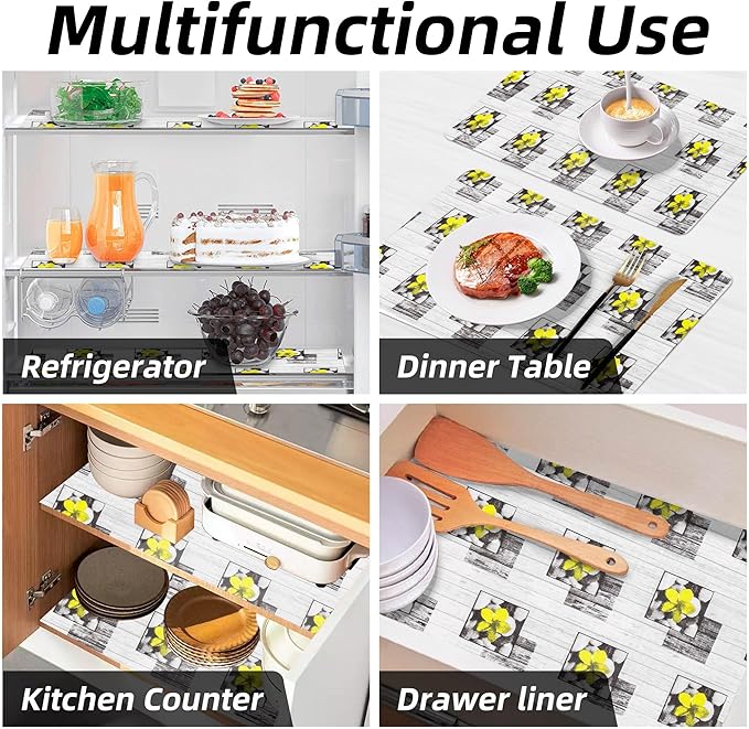12" W x 120" L Shelf Liner Non Adhesive Purple Kitchen Drawer Liner, Waterproof Shelf Liner Durable Anti-Slip for Kitchen Cabinets - Image 9
