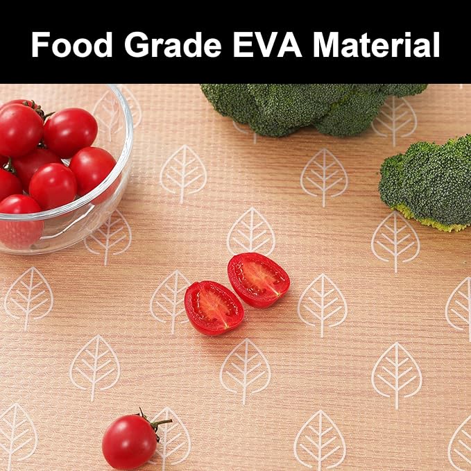 Cooyes Drawer Liner Shelf Liners for Kitchen Cabinets Refrigerator Liners Waterproof & Oil-Proof Kitchen Cupboard Liner Drawer Mats EVA Material Non Adhesive Fridge Liner for Shelves - Image 5