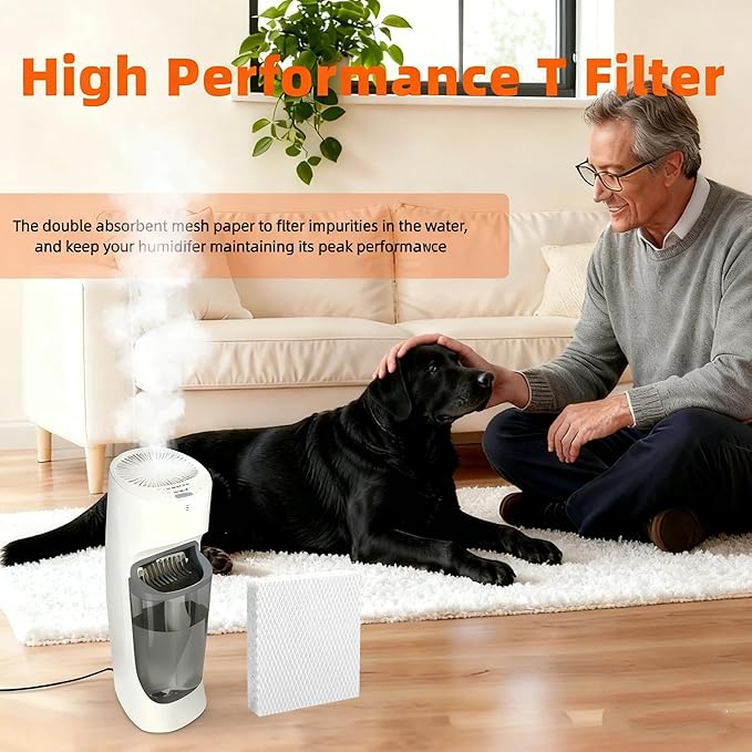 2-PACK Humidifier Replacement Filter T for Honeywell HEV615 and HEV620 Humidifier Wicks,Compatible with Part # HFT600 - Image 4
