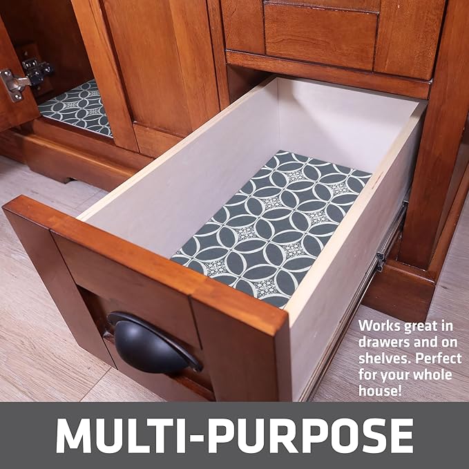 Drymate Premium XL Under Sink Mat, Waterproof Cabinet Protection Mats for Kitchen & Bathroom, Absorbent Shelf Liners, Slip-Resistant, Non-Adhesive, Machine Washable (USA Made)(24”x59”)(Indigo Grey) - Image 5