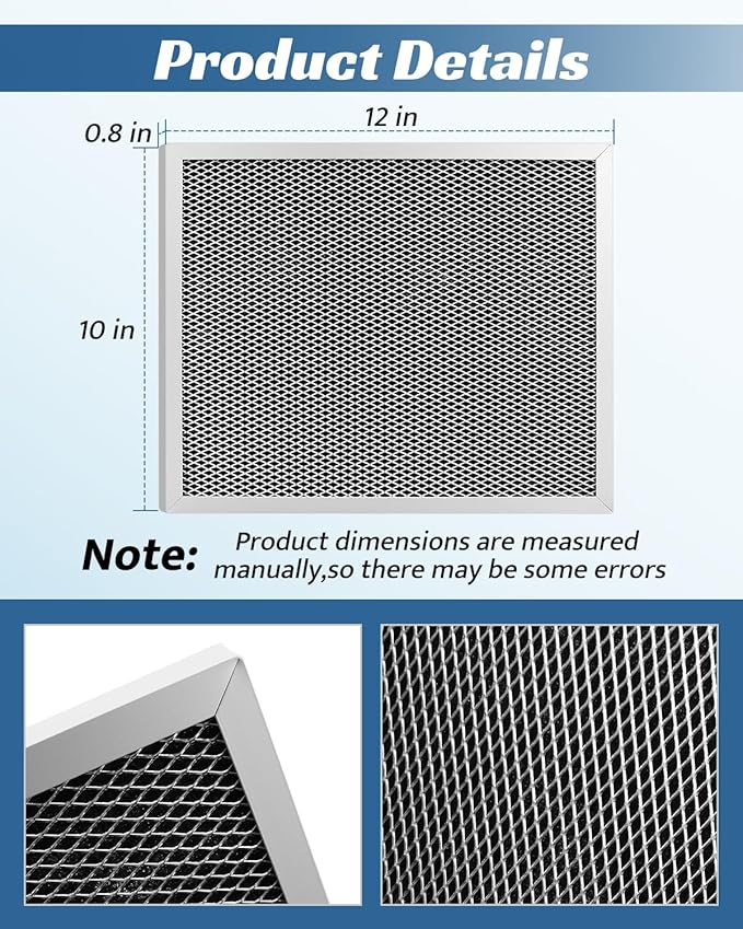 5443 Dehumidifier Filter MERV 8 Washable 10x12x1Fit for Whole-House Dehumidifiers Models 1830, 1850, 1852, 8191, 8192,Not Compatible 1850F - Image 3