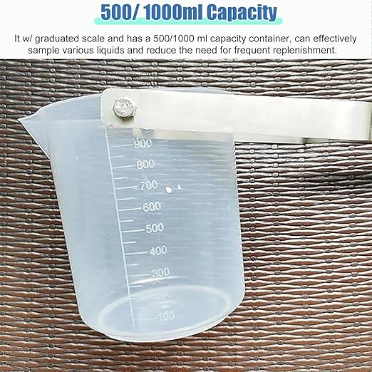 Extendable Water Sampler with Dipper System, Water Qualityd Sampler Device Telescopic for Environmental Monitoring and Qualityd Testing(500ml,2.8-6.6ft/0.86-2m) - Image 4