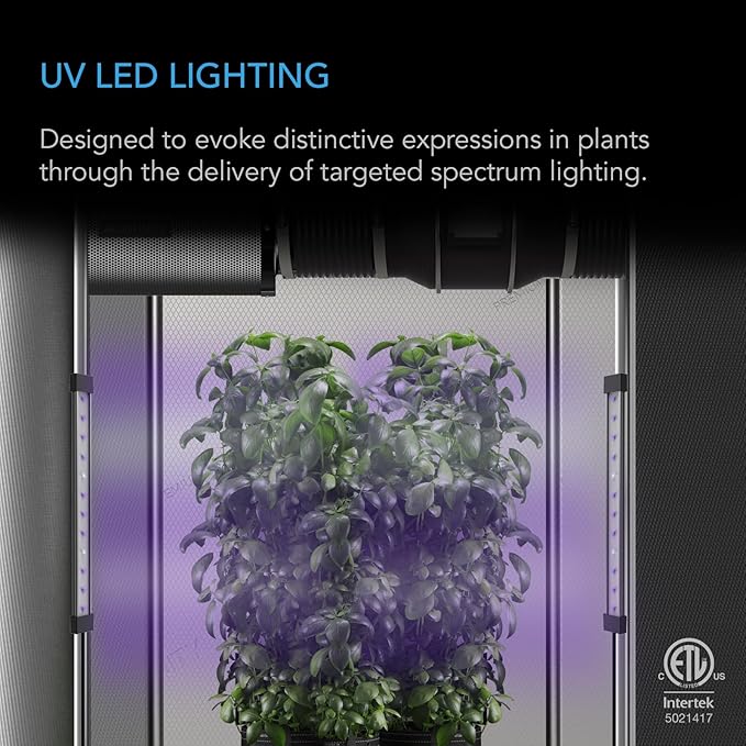 AC Infinity IONBEAM U2, Targeted Spectrum UV LED Grow Light Bars 11”, 2-Bar Lighting Kit with 365nm and 395nm Diodes, Digital Dimming Schedule Controller, for Indoor Plants, Grow Tents, Greenhouses - Image 2