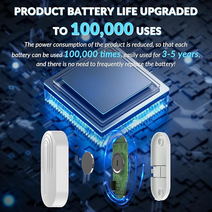 SanJie Door Chime, Door Open Contact Sensor Alarm with 500 FT Range,26 Chimes 5 Adjustable Volume for Business/Store/Home/Office When Entering 3 Sensors + 1 Receiver - Image 2