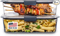 Rubbermaid Brilliance BPA-Free Food Storage Containers with Lids, Airtight Clear Set of 2 (9.6 Cup), Ideal for Lunch, Meal Prep, and Leftovers by Rubbermaid