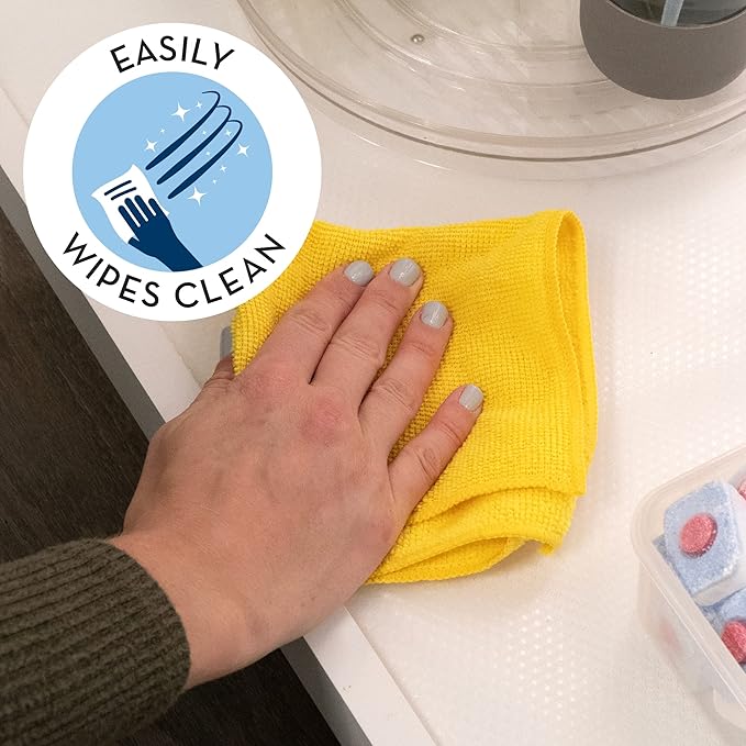 S&T INC. Under Sink Mat, Shelf Liner for Kitchen Cabinet Non-Adhesive, Waterproof Drawer or Cabinet Liner, 24 Inches x 48 Inches, Clear Plastic, 1 Pack - Image 5