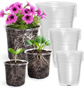 MIXC Clear Nursery Pots with Drainage Holes, 5/4/3.5 Inch Reinforced Transparent Plastic Seed Starter Pots, for Indoor Outdoor Gardening Seedling Planter, 30 Pack by MIXC