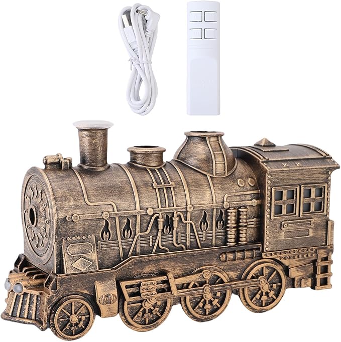 Humidifiers for Bedroom, 300ml Essential Oil Diffuser with Dual Nozzles Train Shaped Air Humidifier for Bedroom, Office and Desktop by WOHPNLE