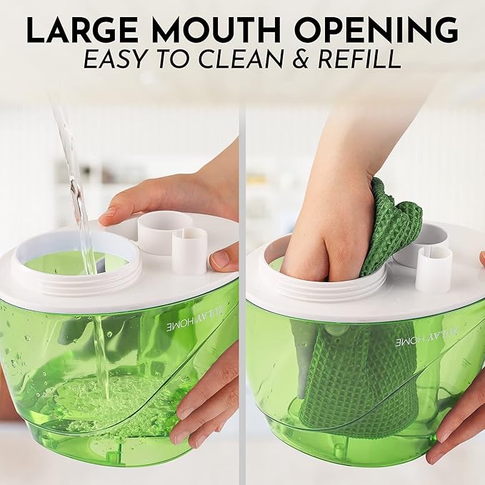 Zulay Home Cool Mist Humidifiers For Bedroom (2.2L Water Tank) - Quiet Ultrasonic Humidifiers For Large Room with Auto Shutoff Feature - Air Humidifier For Plants, Nursery, Kids Room (Green) - Image 8