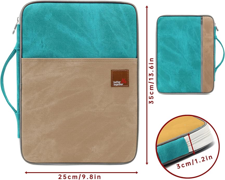 Document A4 Bag Case Waterproof Organizer Portfolio Office Travel Zipper Multi-Function Pouch - Image 2