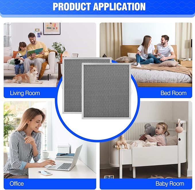 Dehumidifier Filter MERV 8 Washable 5881 Replancement for AprilAire Whole Home Dehumidifier Models E080, E100 8192A 12”x13.5”x1” Pack 2 - Image 7
