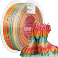 LANDU Silk PLA 3D Printer Filament Multicolor Rainbow PLA Filament 1.75mm Gradient Color Changing Filament 1kg (2.2lbs) Dimensional Accuracy +/- 0.02 mm Silk Rainbow Filament by LANDU