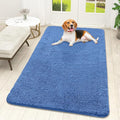 OLANLY Dog Door Mat for Muddy Paws 59x32, Absorbs Moisture and Dirt, Absorbent Non-Slip Washable Doormat, Quick Dry Chenille Mud Mat, Entry Indoor Entryway Carpet for Inside Floor, Cornflower Blue by OLANLY