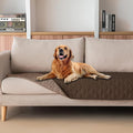 gogobunny 100% Double-Sided Waterproof Dog Bed Cover Pet Blanket Sofa Couch Furniture Protector for Puppy Large Dog Cat, Reversible (30x70 Inch (Pack of 1), Dark Chocolate/Light Chocolate) by gogobunny
