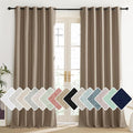 NICETOWN Burlap Vintage Open Linen Weave Flax Thermal Curtains, 100% Blackout Curtains 95" Long for Dining Room, Soundproof Window Treatment Drapes for Home Office, 62" Wide Per Panel, Set of 2 by NICETOWN