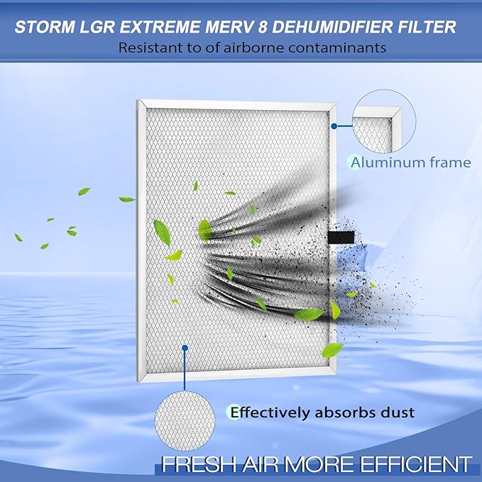 Upgraded 6 Pack MERV 8 Replacement Set Dehumidifier Filter Compatible with ALORAIR Commercial Storm LGR Extreme,Only Applicable to Storm LGR Extreme Dehumidifier, filter Size 12.2x 9.9 x 0.4 - Image 3