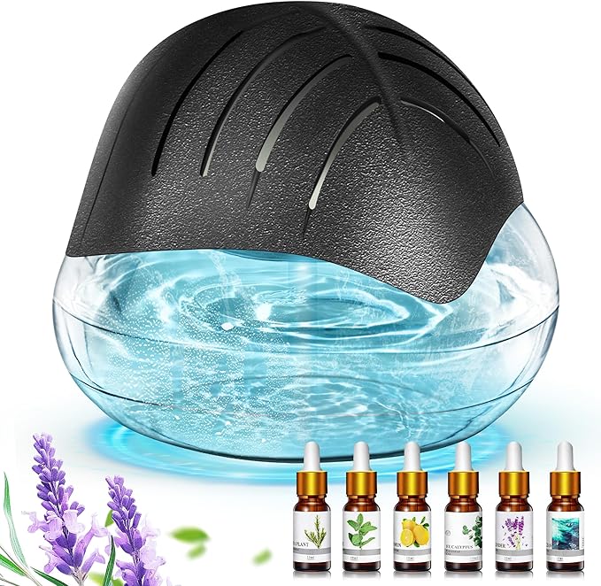 Water Based Air Purifier for Home with Essential Oil Diffuser and Humidifier Function, Rainbow Air Washer with LED Night Light, Freshener for Smoke and Pet Odors, Includes 6x10ml Essential Oils by Unknown