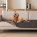 gogobunny 100% Double Sided Waterproof Dog Blanket Soft Pet Bed Cover Reversible Protect Furniture Couch Sofa Car for Puppy Large Dog Cat (Dark Coffee/Light Coffee, 30x90 Inch (Pack of 1)) by gogobunny