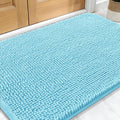 OLANLY Dog Door Mat for Muddy Paws 30x20, Absorbs Moisture and Dirt, Absorbent Non-Slip Washable Doormat, Quick Dry Chenille Mud Mat for Dogs, Entry Indoor Entryway Carpet for Inside Floor, Blue by OLANLY