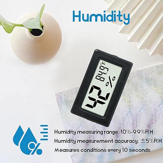 Mini Hygrometer Indoor Humidity Meter Hygrometer Thermometers 6 Pack Humidity Meters Gauge Hygrometer Mini Digital Thermometer Hygrometer with Fahrenheit (℉) for Humidors, Greenhouse, Garden, Cellar - Image 4