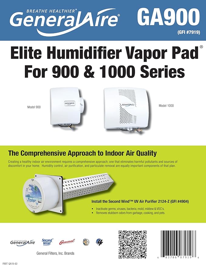 GeneralAire GA900 Humidifier Water Filter For GeneralAire 900 & 1000 Humidifiers - GFI #7919 by GeneralAire