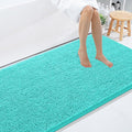 Smiry Luxury Chenille Bathroom Rugs 59x35, Extra Soft and Absorbent Shaggy Bath Mat, Machine Washable, Non-Slip Plush Carpet Runner for Tub, Shower, and Floor, Home Decor Accessories, Turquoise by Smiry