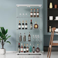 Yoluckea 4 Shelves Glass Display Cabinet with 2 Doors, Floor Standing Clear Glass Curio Cabinet Collection Display Case for Living Room Bedroom 64.56” x 31.69” x 14.37” White by Yoluckea