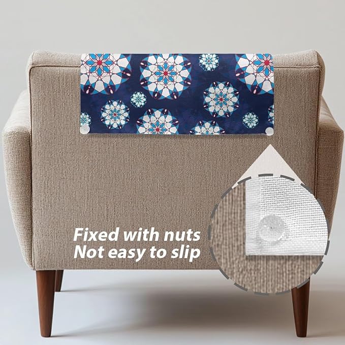Mandala Recliner Headrest Protector Washable Sofa Protective Cover Wear Resistant Couch Headrest Covers Non-Slip Slipcover for Chair Sofa Couch Fashion Loveseat Decorations - Image 6