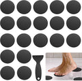 24 PCS Bathtub Non Slip Stickers Black Adhesive Decals Round Shape Anti Slip Shower Stickers Bath Non Slip Stickers for Floor Bathroom Stairs Ladders with Scraper by Coufce