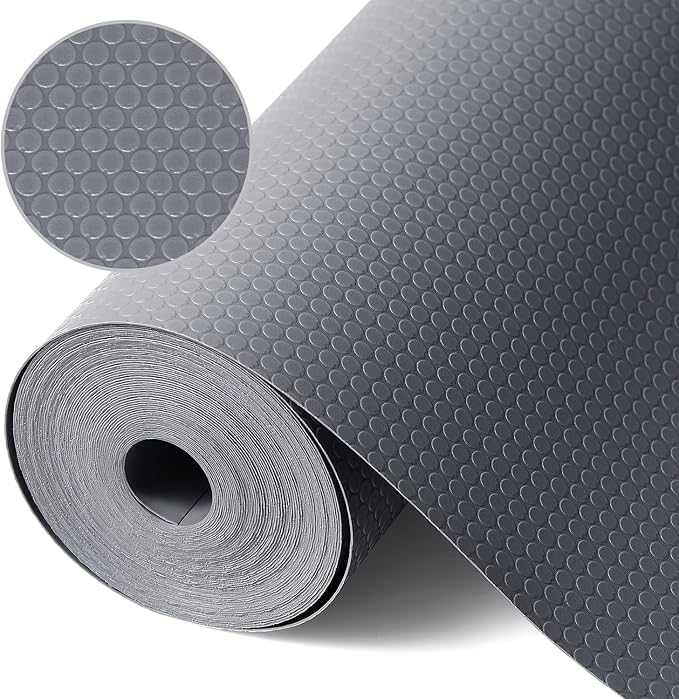 Shelf Liners for Kitchen Cabinets Refrigerator Liners Waterproof & Oil-Proof Kitchen Cupboard Liner Plastic Drawer Mats EVA Non Adhesive Fridge Liner for Shelves Gray 11.8 x 59 Inch - Image 8