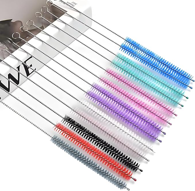 Milk Foamer Hose Brush, Long Thin Nylon Tube Cleaning Brushes Ideal for Espresso & Coffee Machine Attachments,Stainless Steel Straw Cleaning Brushes Test Tube 11.8 Inch Long and Flexible Handle - Image 9