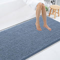 Smiry Luxury Chenille Bathroom Rugs 59x35, Extra Soft and Absorbent Shaggy Bath Mat, Machine Washable, Non-Slip Plush Carpet Runner for Tub, Shower, and Floor, Home Decor Accessories, Grayish Blue by Smiry