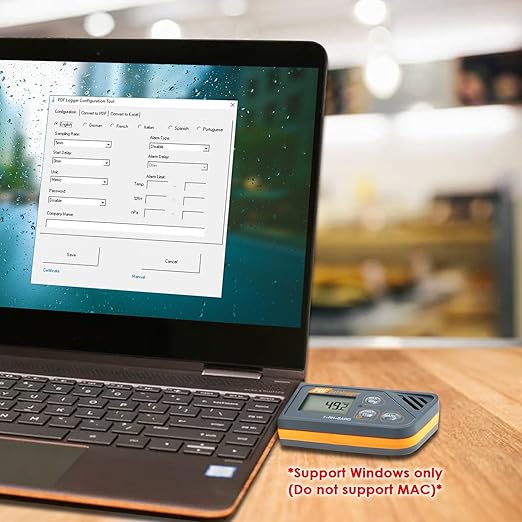 USB Temperature Humidity Data Logger Recorder with Atmospheric Pressure Sensor IP65 Waterproof High Accuracy with Generate PDF and CSV Reports - Image 6