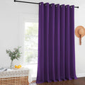 NICETOWN Privacy Room Divider Curtain Thermal Blackout Curtain for Patio Door, Living Room, Bedroom Partition and Shared Office Space, 1 Grommet Panel, Royal Purple, 100 inch x 108 inch Long by NICETOWN