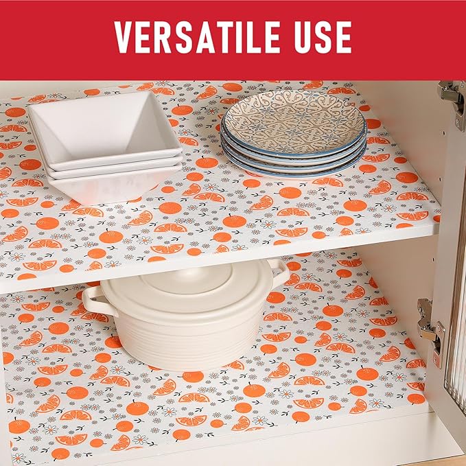Cooyes Shelf Liners, 2-in-1 Non-Slip Fridge Mats, Absorb Excess Moisture, No-BPA Multiple Sizes for Glass Shelves, Kitchen Cabinets, Drawers (17.7 W x 24 L Inches, Dasiy-12 Pack) - Image 6