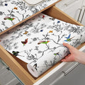 Tatyanna Shelf Liner for Kitchen Cabinets Non Adhesive Drawer Liner Floral Cabinet Liner Non Slip Shelf Liners Strong Grip Waterproof Dresser Liner Easy to Clean for Kitchen Cupboard 12IN x 16.4FT by Tatyanna