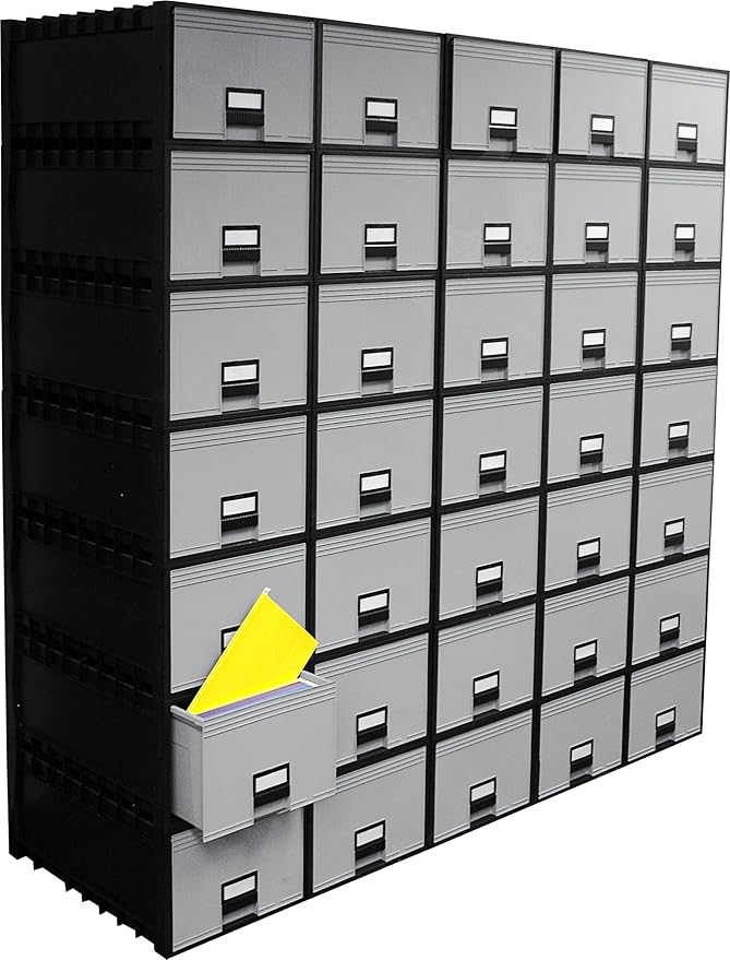 Storex Plastic Archive Storage Box, Letter/Legal Size, 24-Inch Drawer, Black (61106A01C) - Image 6