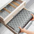 Drawer and Shelf Liner for Kitchen Cabinets Non-Adhesive, Non-Slip Cabinet Liner Shelf Paper Strong Grip Waterproof Easy to Clean for Kitchen Shelves Cupboard, Gray Lantern,12IN X 30FT by GOPAS