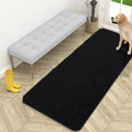 OLANLY Dog Door Mat for Muddy Paws 59x24, Absorbs Moisture and Dirt, Absorbent Non-Slip Washable Doormat, Quick Dry Chenille Mud Mat for Dogs, Entry Indoor Entryway Carpet for Inside Floor, Black by OLANLY