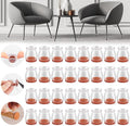 32PCS Upgraded Silicone Chair Leg Floor Protectors for Hardwood Floors, Furniture Sliders for Chair Legs, Felt Bottom Furniture Pads, Anti-Slip Round&Square Cap Covers to Scratch and Reduce Noise by Violibar