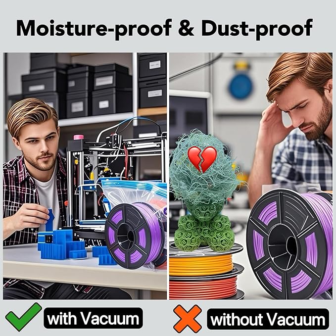 3D Filament Storage Bags with Electric Pump, Dust Proof, Humidity Resistant, Perfect for 3D Printer Filament Storage (20 Bags & Filament Holder & Electric Pump) - Image 4